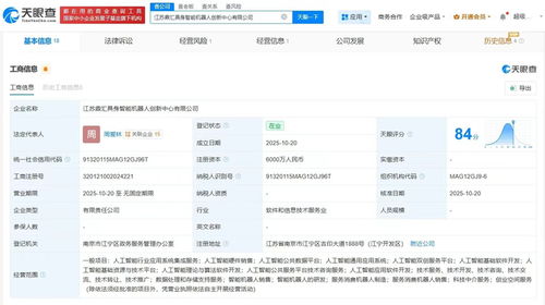 埃斯頓等企業(yè)聯(lián)手成立鼎匯具身智能機(jī)器人創(chuàng)新中心，注冊(cè)資本達(dá)6000萬(wàn)，聚焦軟件開發(fā)